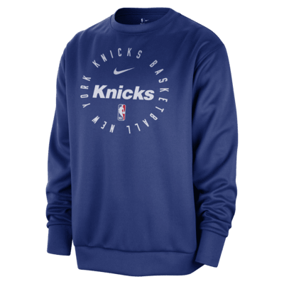 New York Knicks Spotlight Men s Nike Dri FIT NBA Crew Neck Sweatshirt. Nike